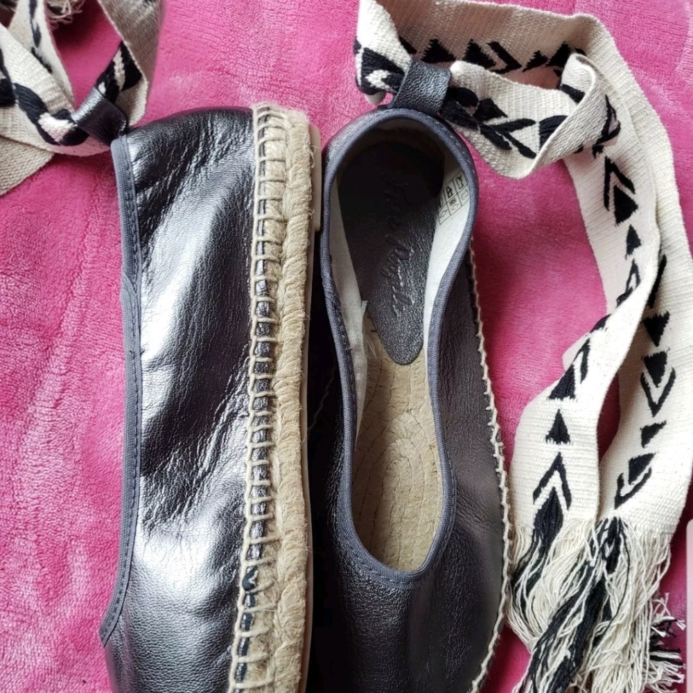 New Free People Ankle Wrap Leather Flats EUR 37 - Picture 7 of 7